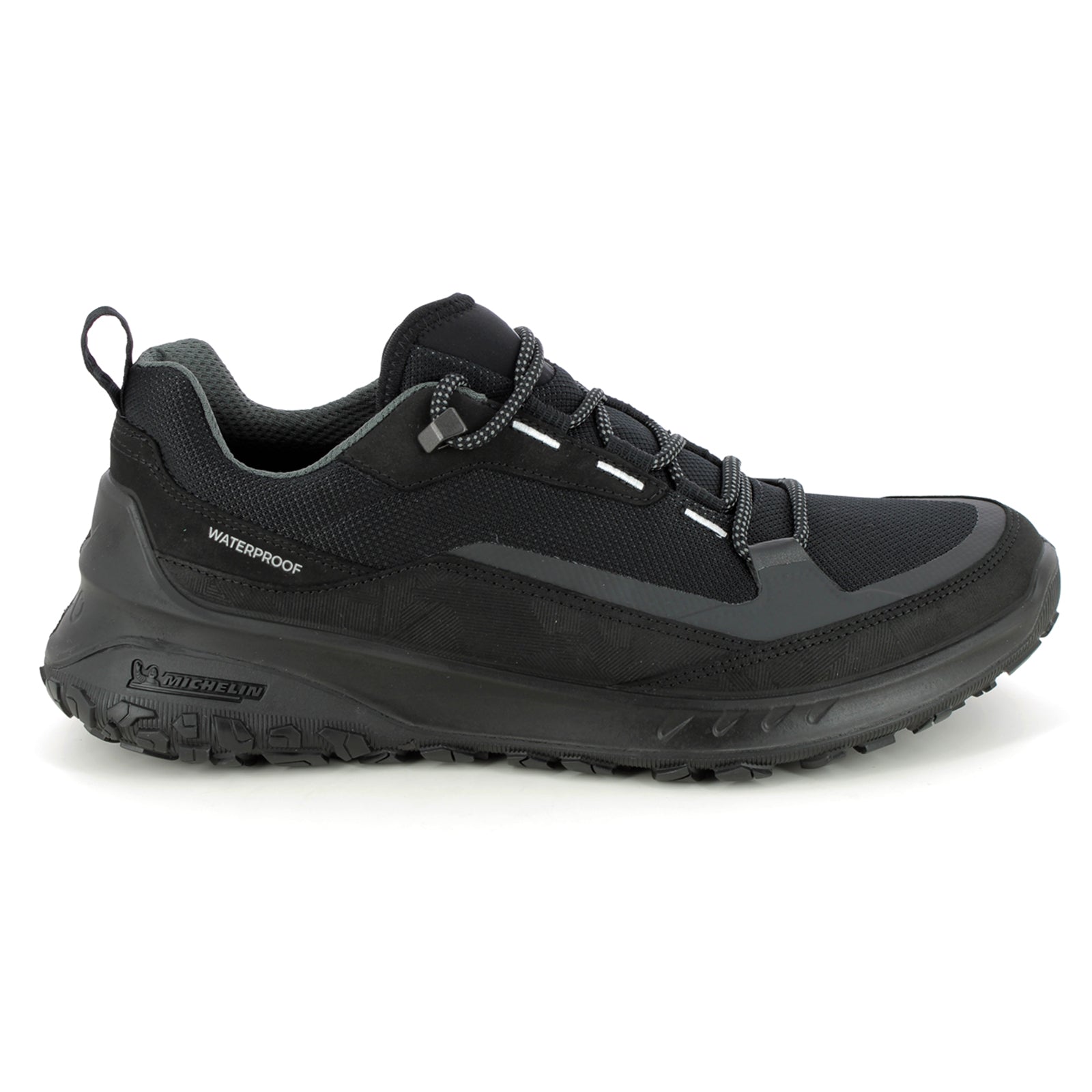 Ecco ULT-TRN Leather Textile Mens Trainers#color_black