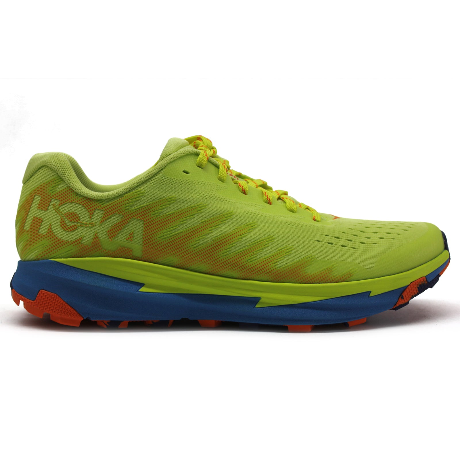 Hoka Torrent 3 Textile Synthetic Mens Trainers#color_citrus glow diva blue
