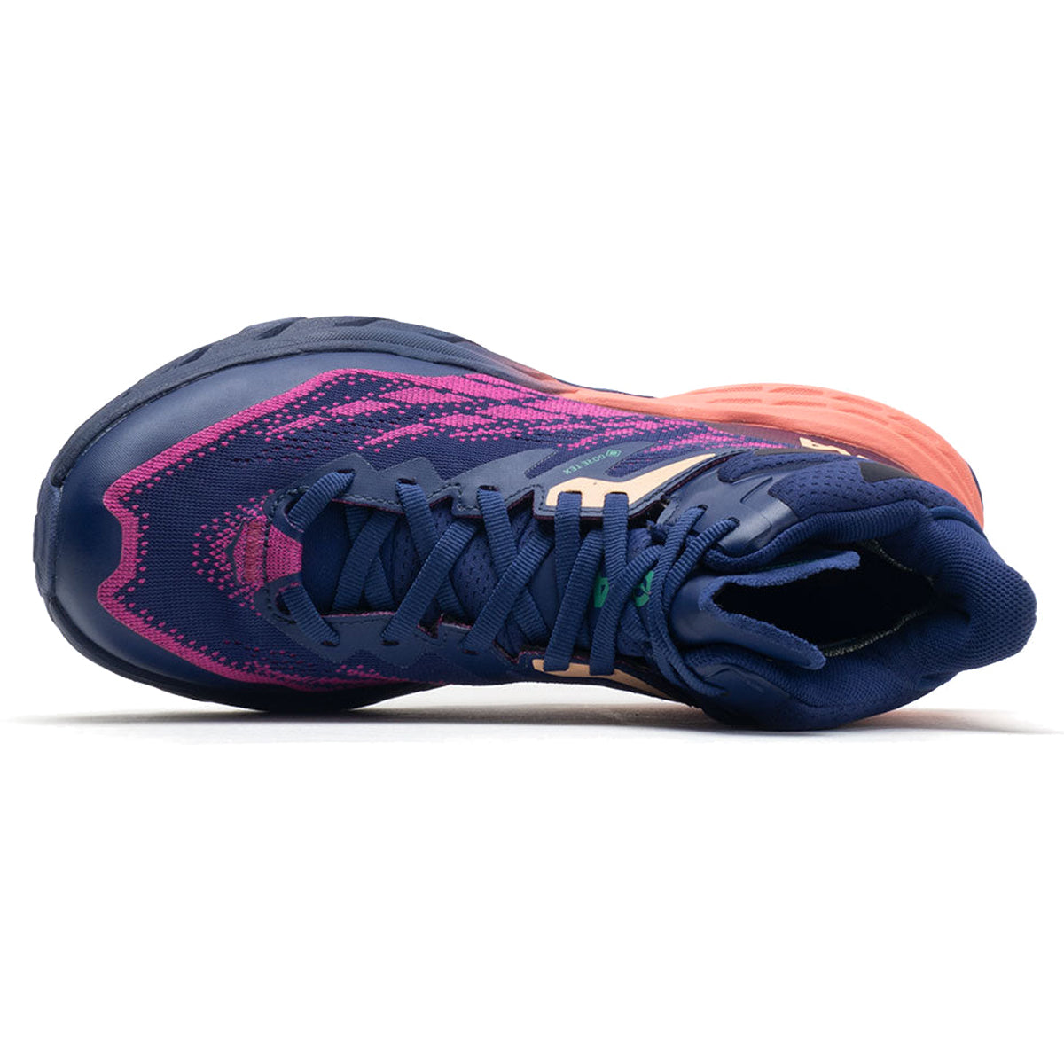 Hoka Speedgoat 5 Mid GTX Textile Synthetic Womens Trainers#color_bellwether blue camellia