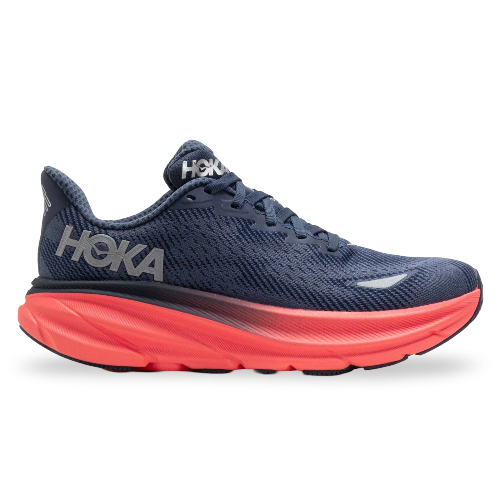 Hoka Clifton 9 GTX Textile Womens Trainers#color_varsity navy nautical dusk