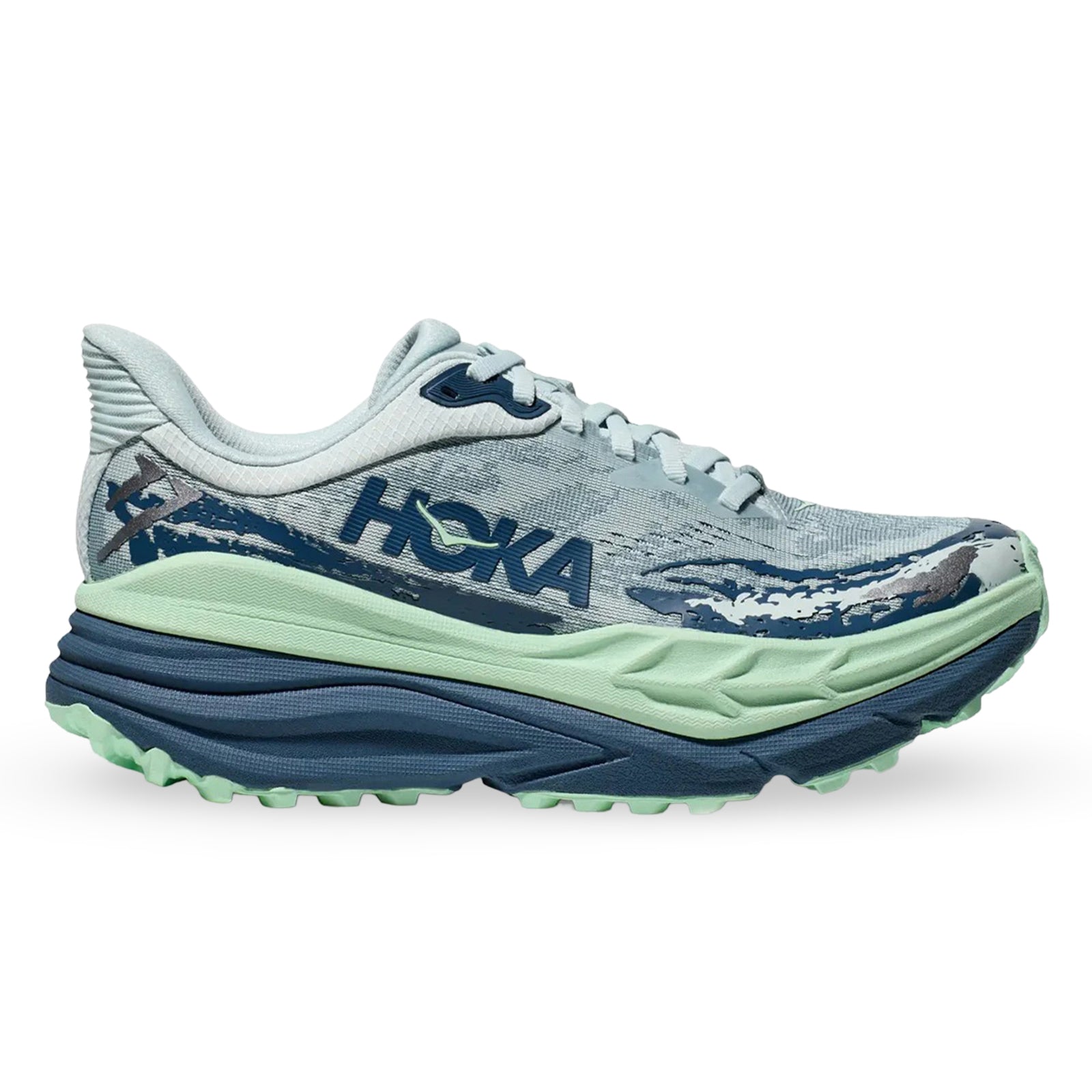 Hoka Stinson 7 Textile Synthetic Womens Trainers#color_droplet thunder cloud