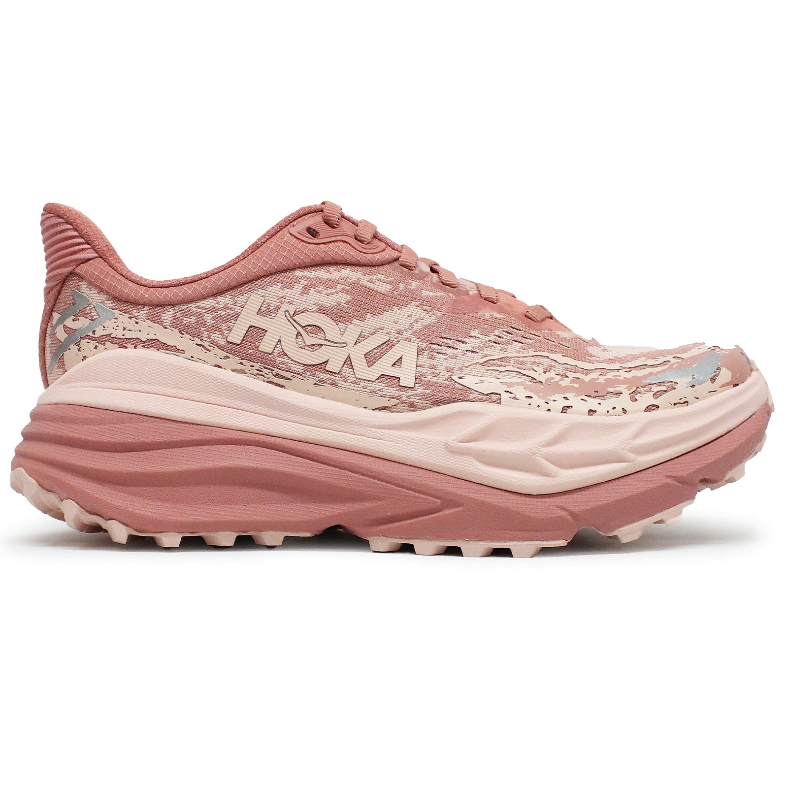 Hoka Stinson 7 Textile Synthetic Womens Trainers#color_blush rose latte