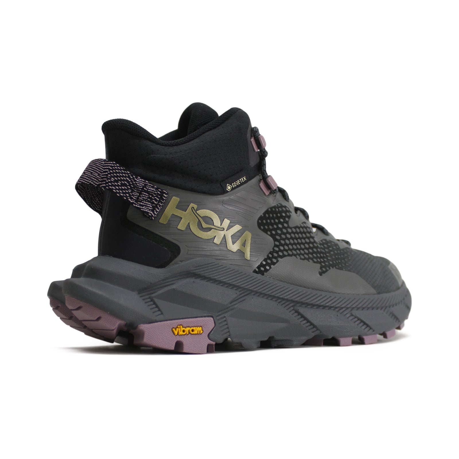 Hoka Trail Code GTX Textile Synthetic Womens Boots#color_black castlerock