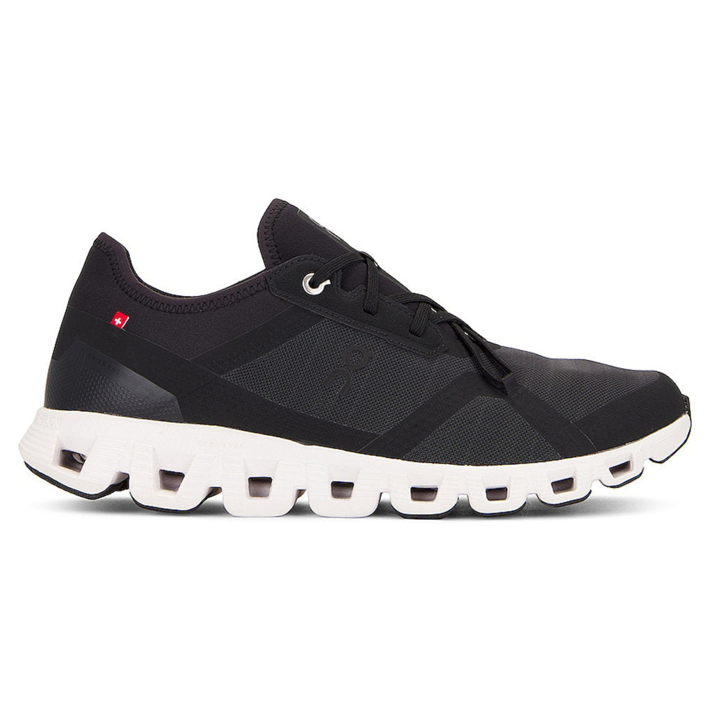 On Cloud X 3 AD Textile Synthetic Men's Running Shoes#color_black white