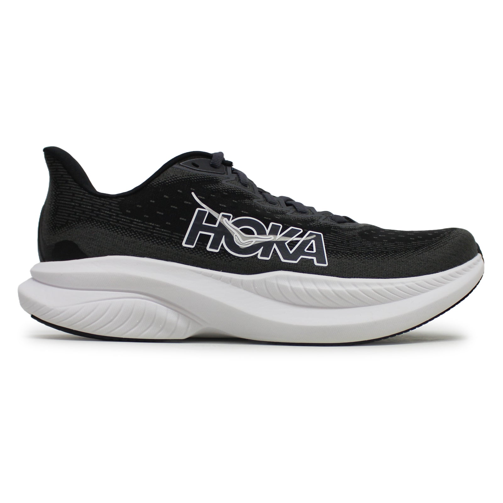 Hoka Mach 6 Textile Mens Trainers#color_black white