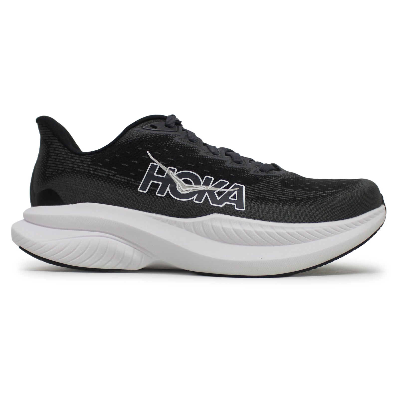 Hoka Mach 6 Textile Womens Trainers#color_black white