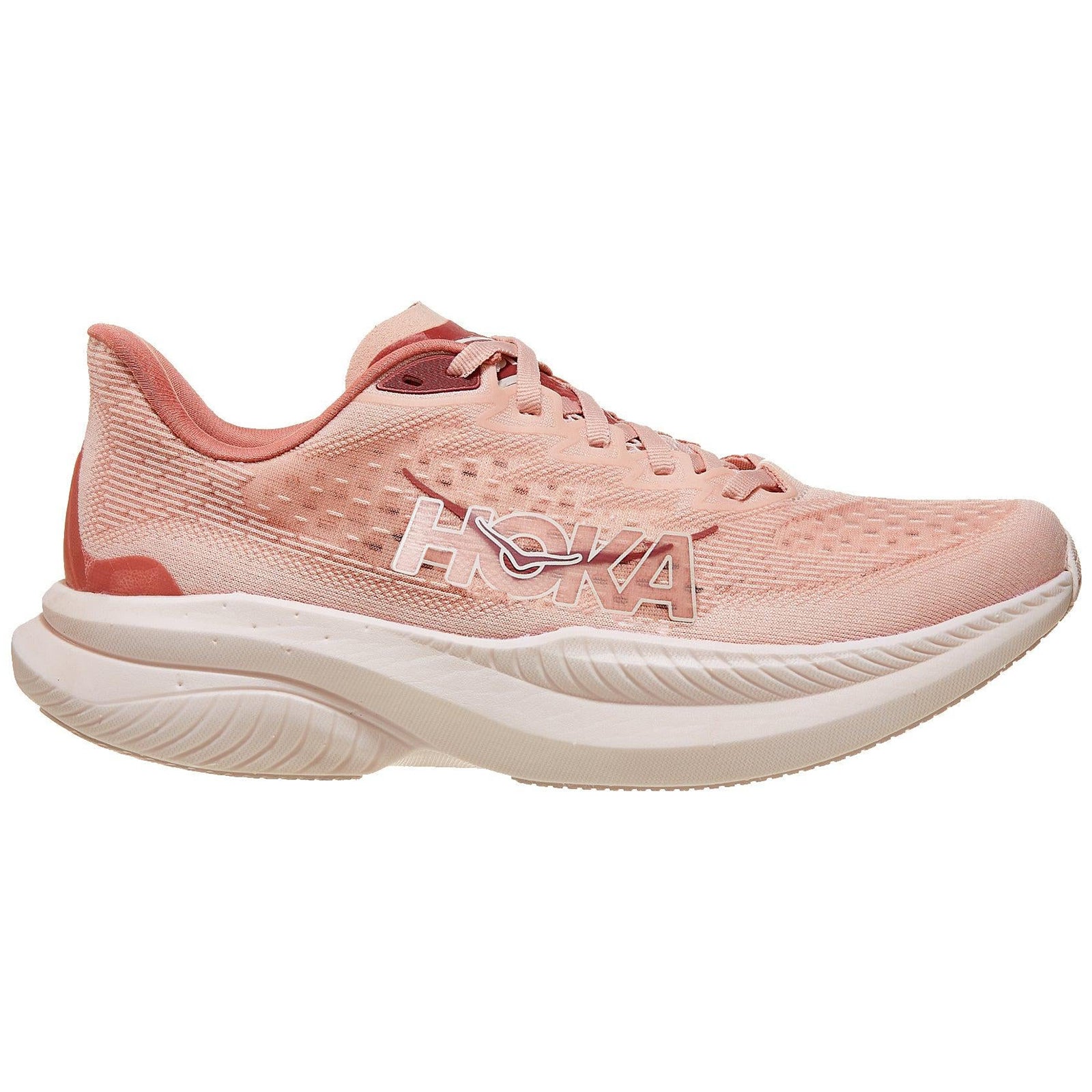 Hoka Mach 6 Textile Womens Trainers#color_rose latte blush