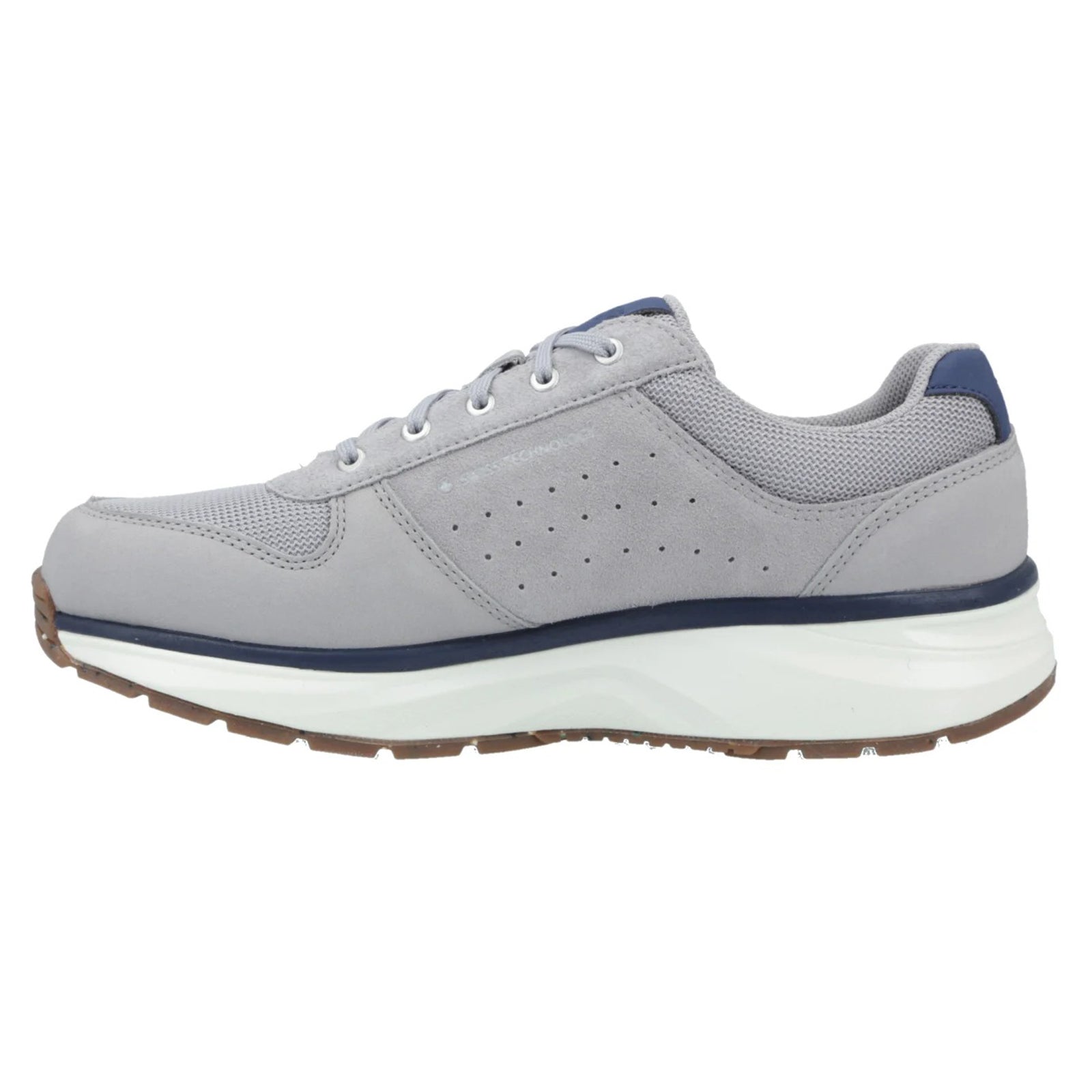 Joya Dynamo Zip Leather Textile Mens Trainers#color_grey