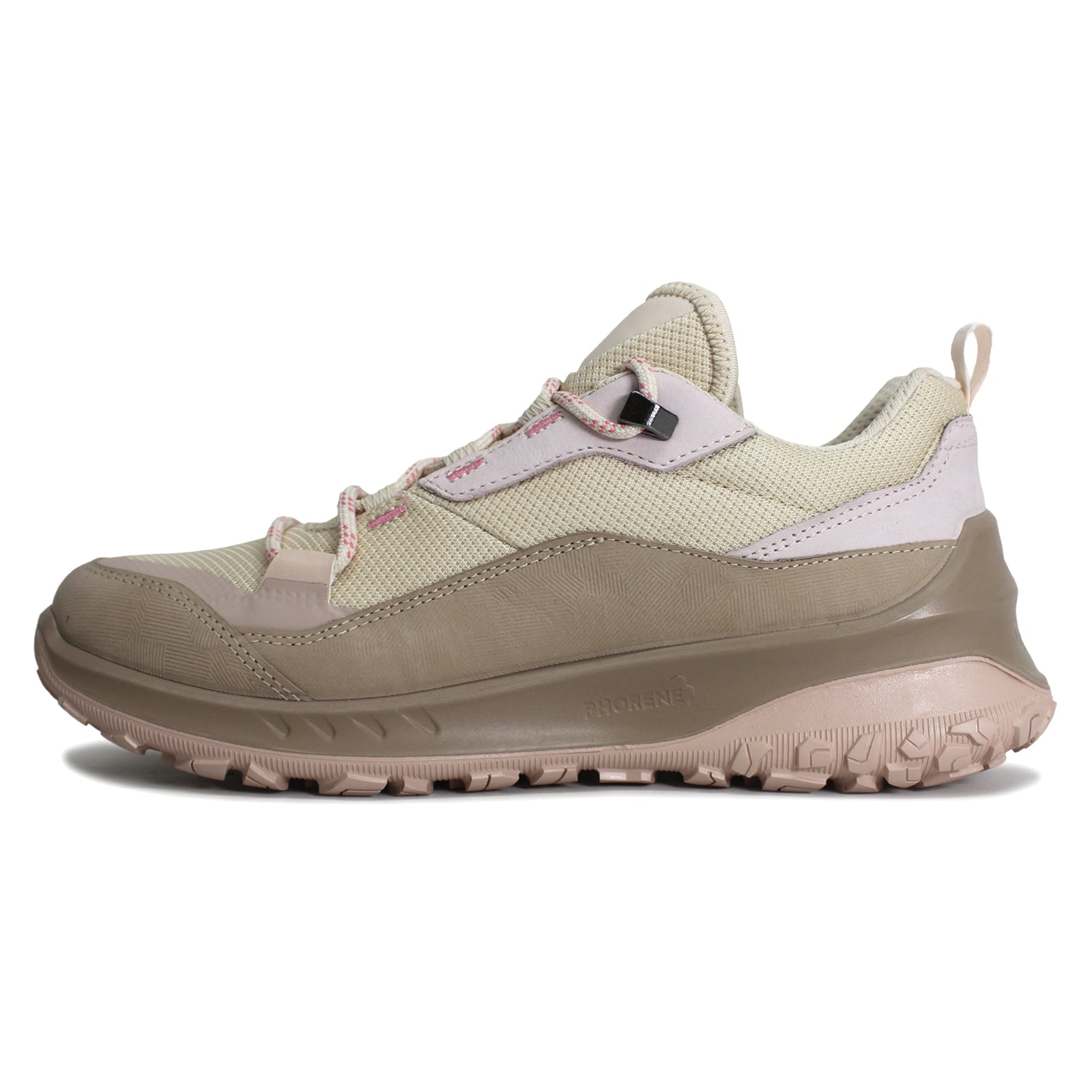 Ecco ULT-TRN Leather Textile Womens Trainers#color_nude limestone