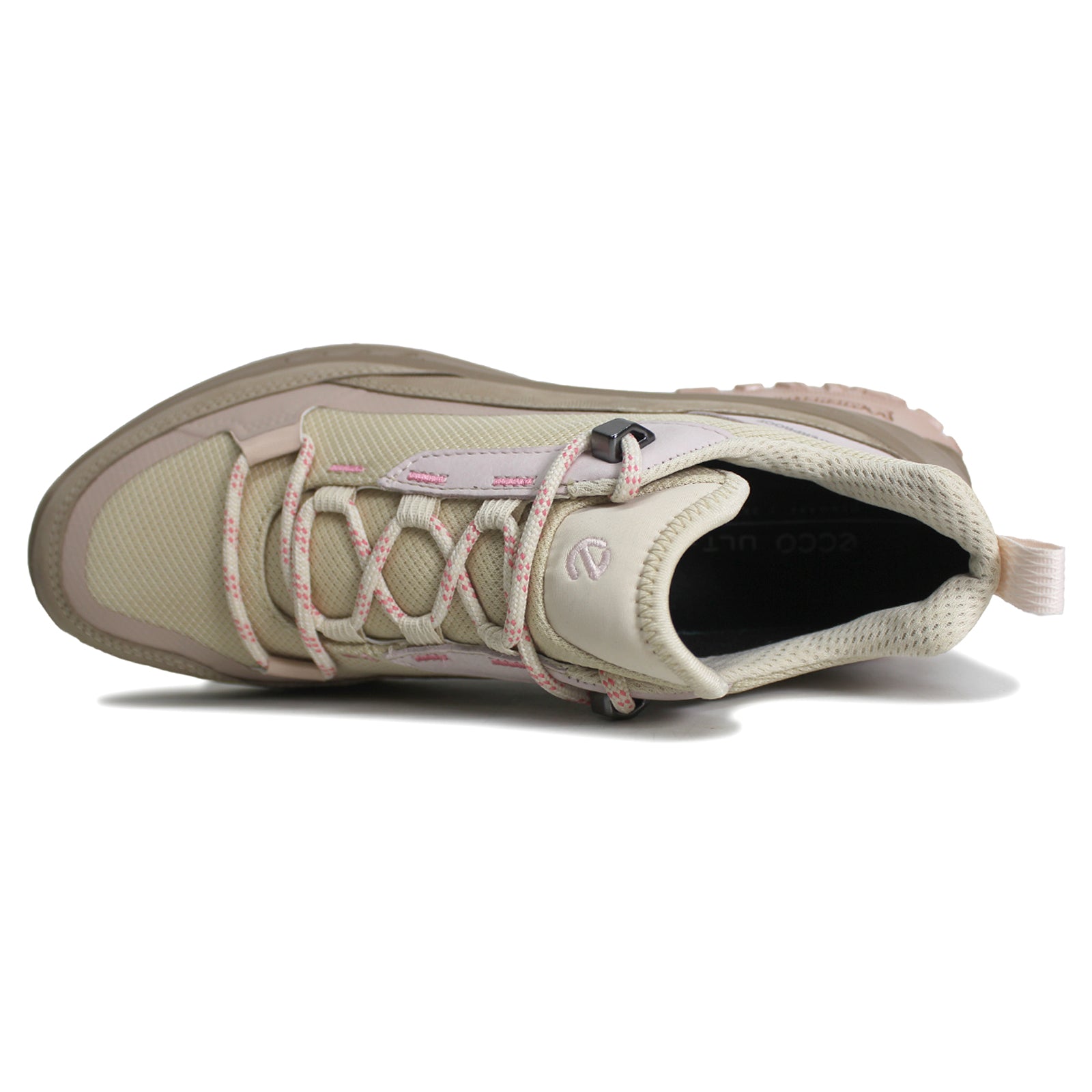 Ecco ULT-TRN Leather Textile Womens Trainers#color_nude limestone