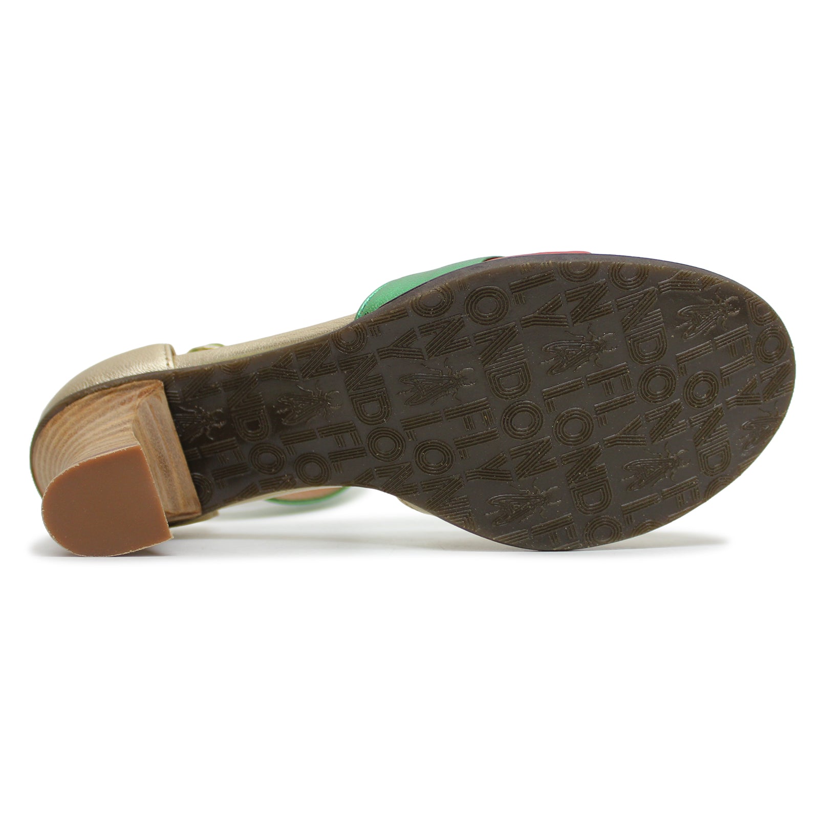 Fly London BESH087FLY Idra Leather Womens Sandals#color_gold red green