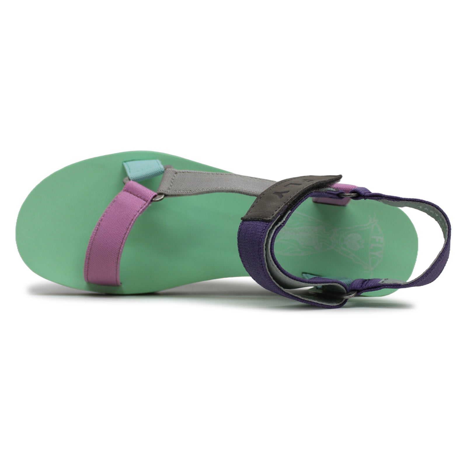 Fly London YEFA726FLY Cupido leather Womens Sandals#color_grey multicolor spear