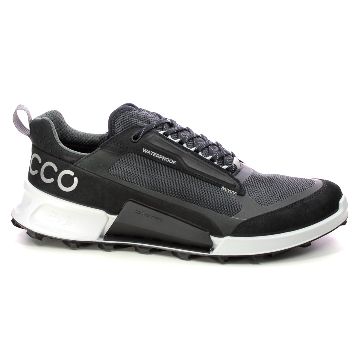 Ecco Biom 2.1 X Mountain Nubuck Leather Mens Trainers#color_black magnet black