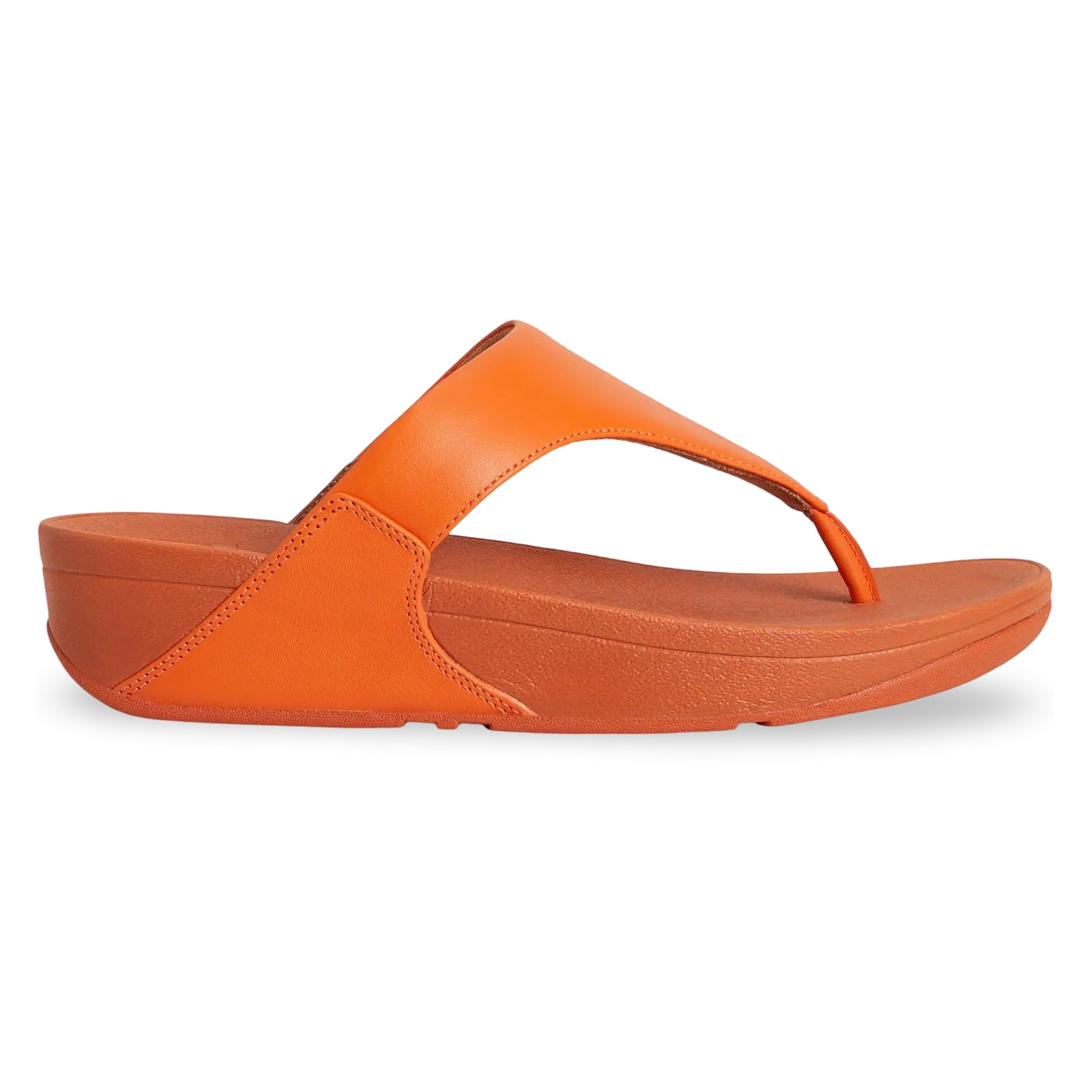 FitFlop Lulu Toe Post Leather Womens Sandals#color_satsuma