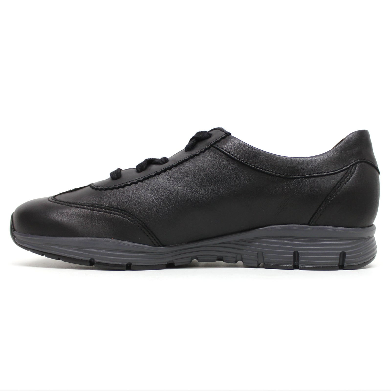 Mephisto Yael Full Grain Leather Womens Trainers#color_black