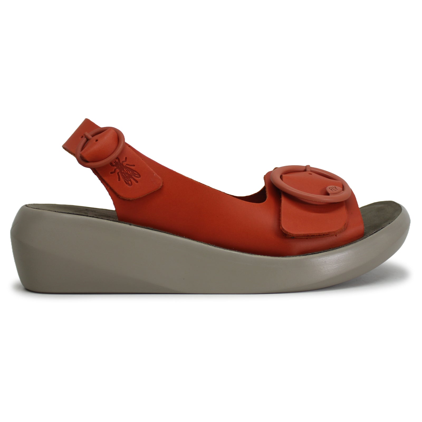 Fly London BERK754FLY Brooklyn Leather Womens Sandals#color_scarlet