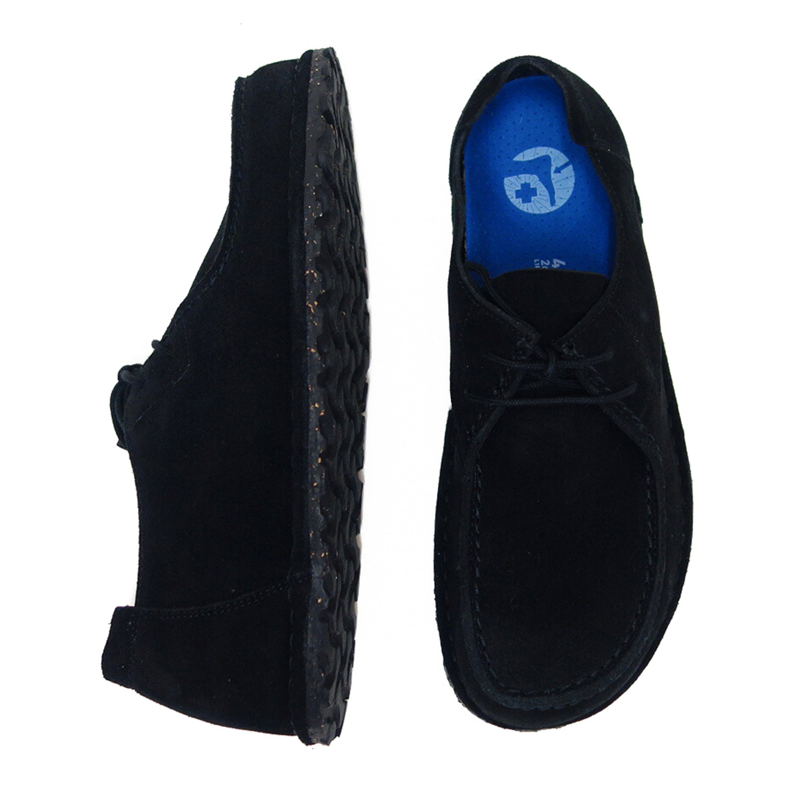Birkenstock Utti Lace Suede Leather Unisex Shoes#color_black