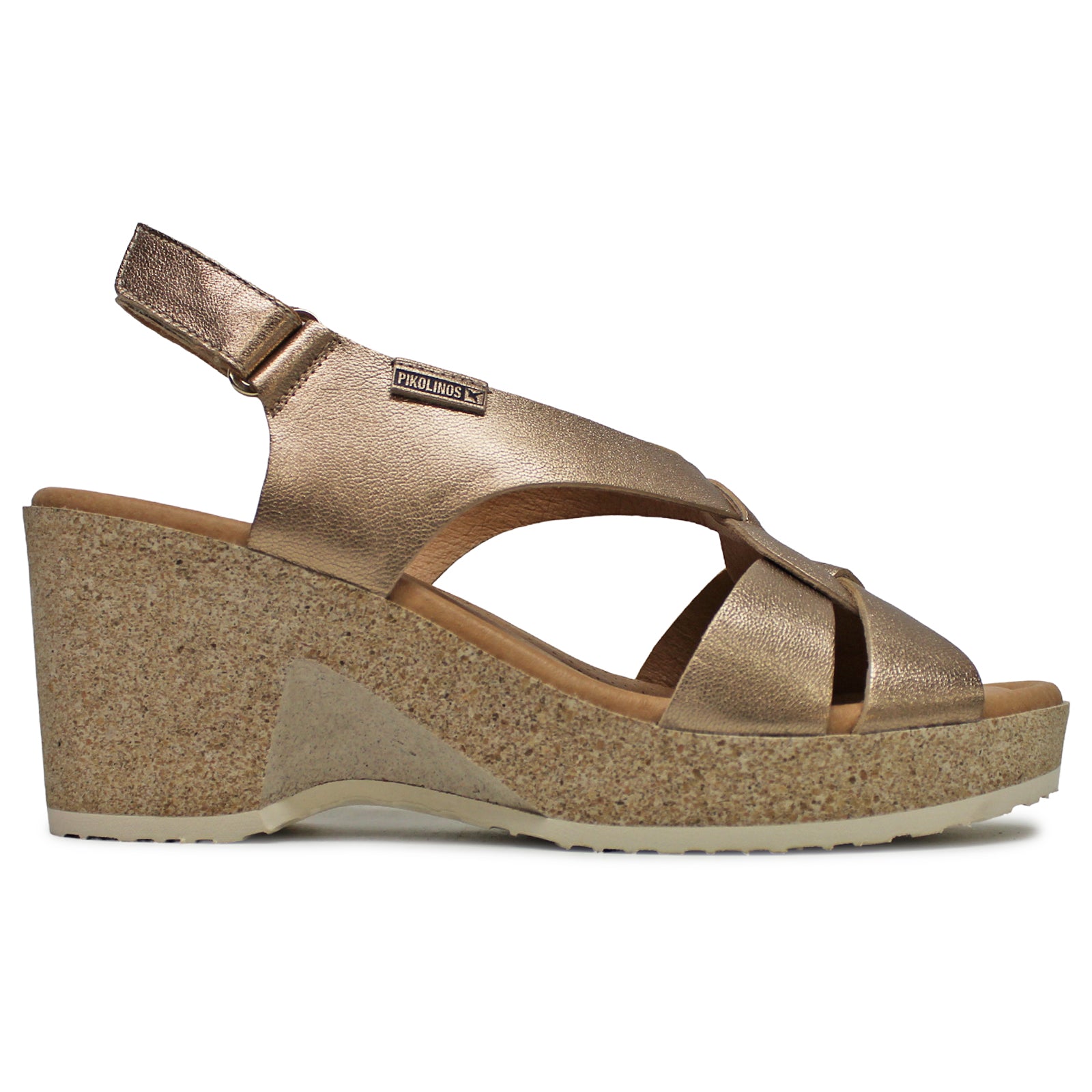 Pikolinos Arenales W3B-1518 Leather Womens Sandals#color_champagne