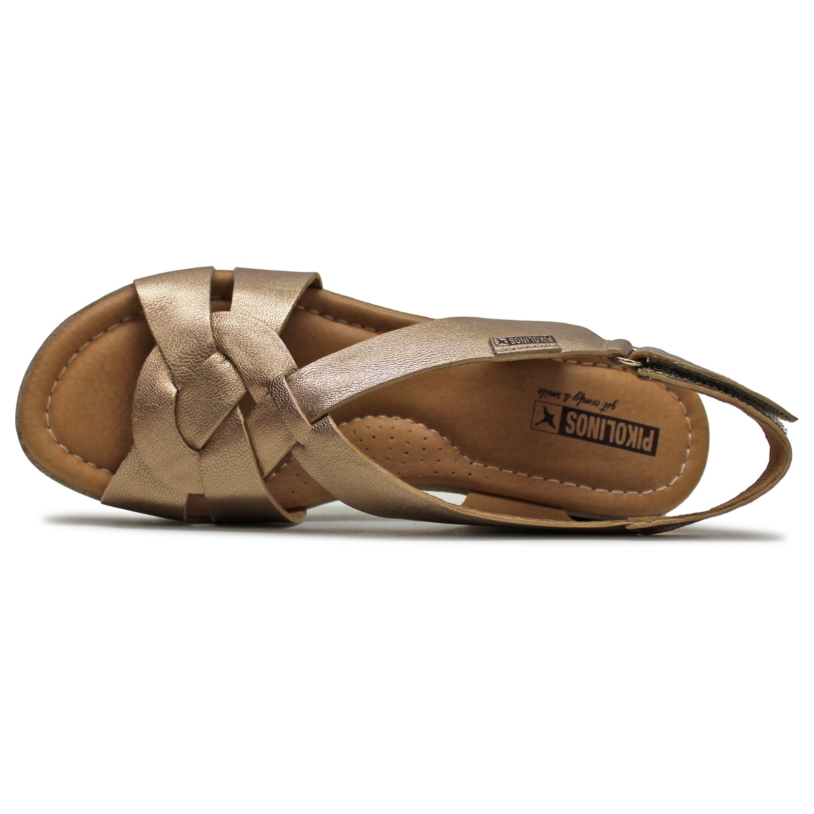 Pikolinos Arenales W3B-1518 Leather Womens Sandals#color_champagne