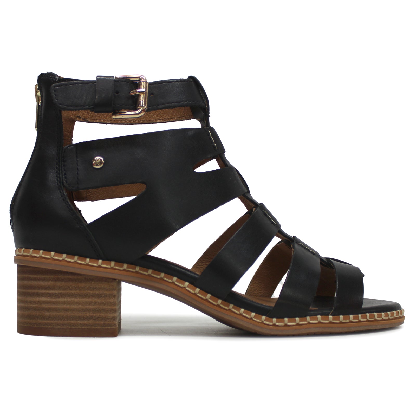 Pikolinos Blanes W3H Leather Womens Sandals#color_black