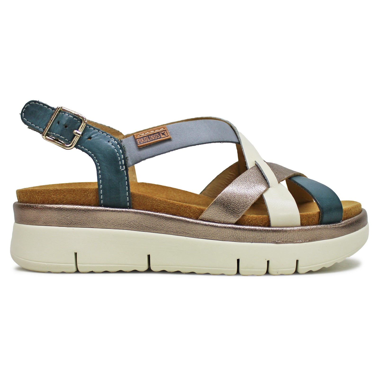 Pikolinos Palma W4N-0650 Leather Womens Sandals#color_river