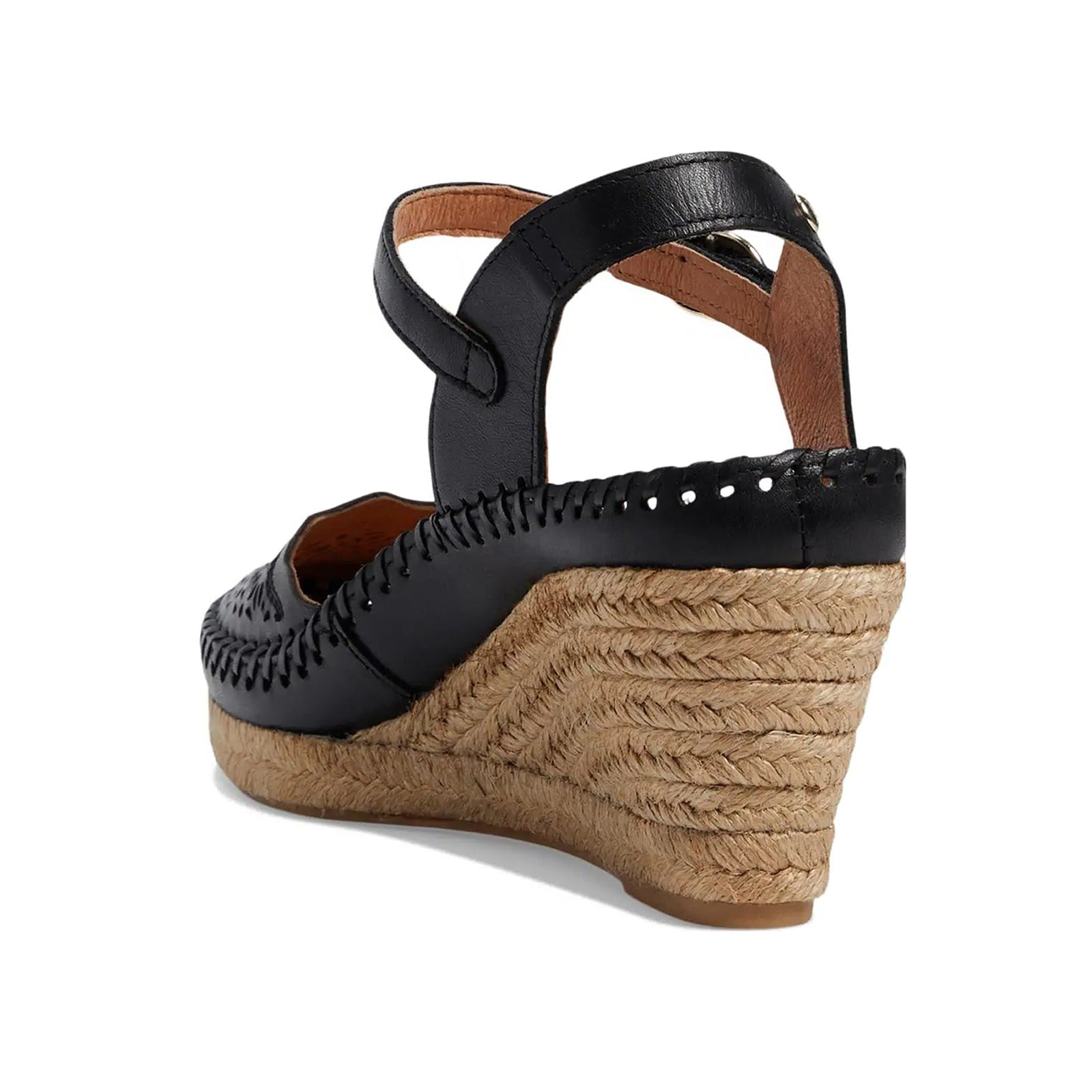 Pikolinos Vila W9Y Leather Womens Sandals#color_black