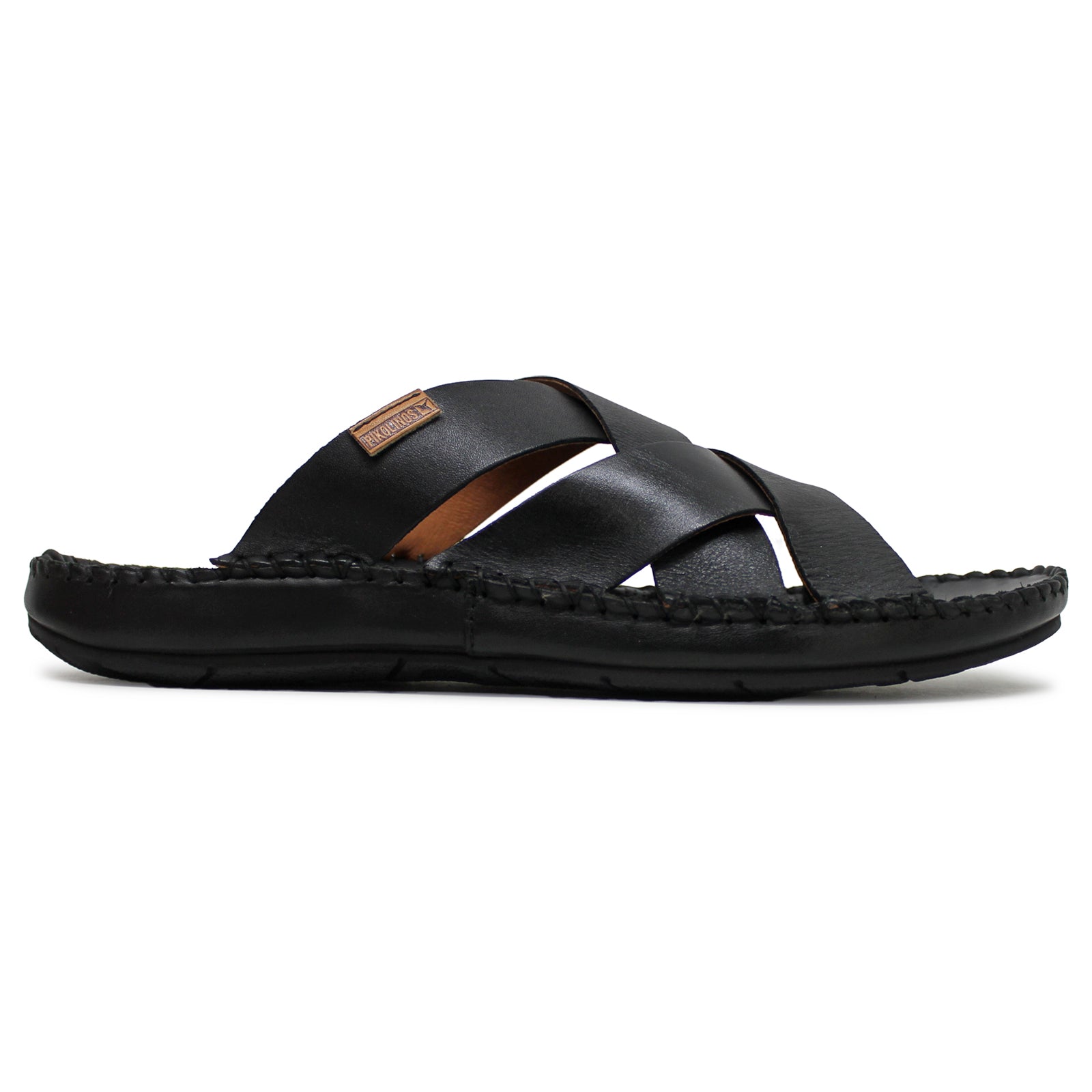 Pikolinos Tarifa 06J-0015 Leather Mens Sandals#color_black