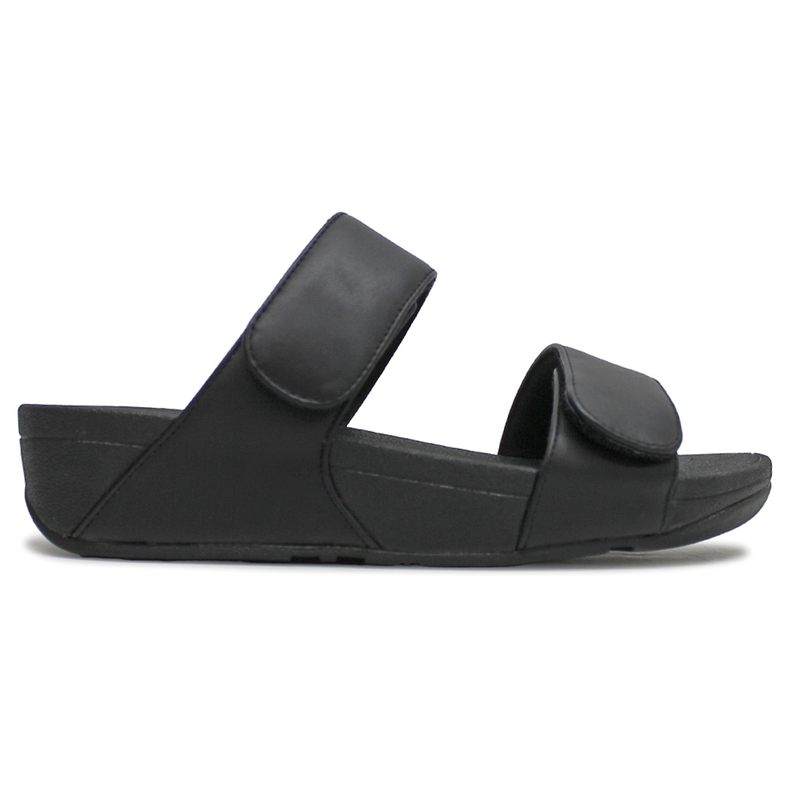 FitFlop Lulu Adjustable Leather Womens Sandals#color_all black