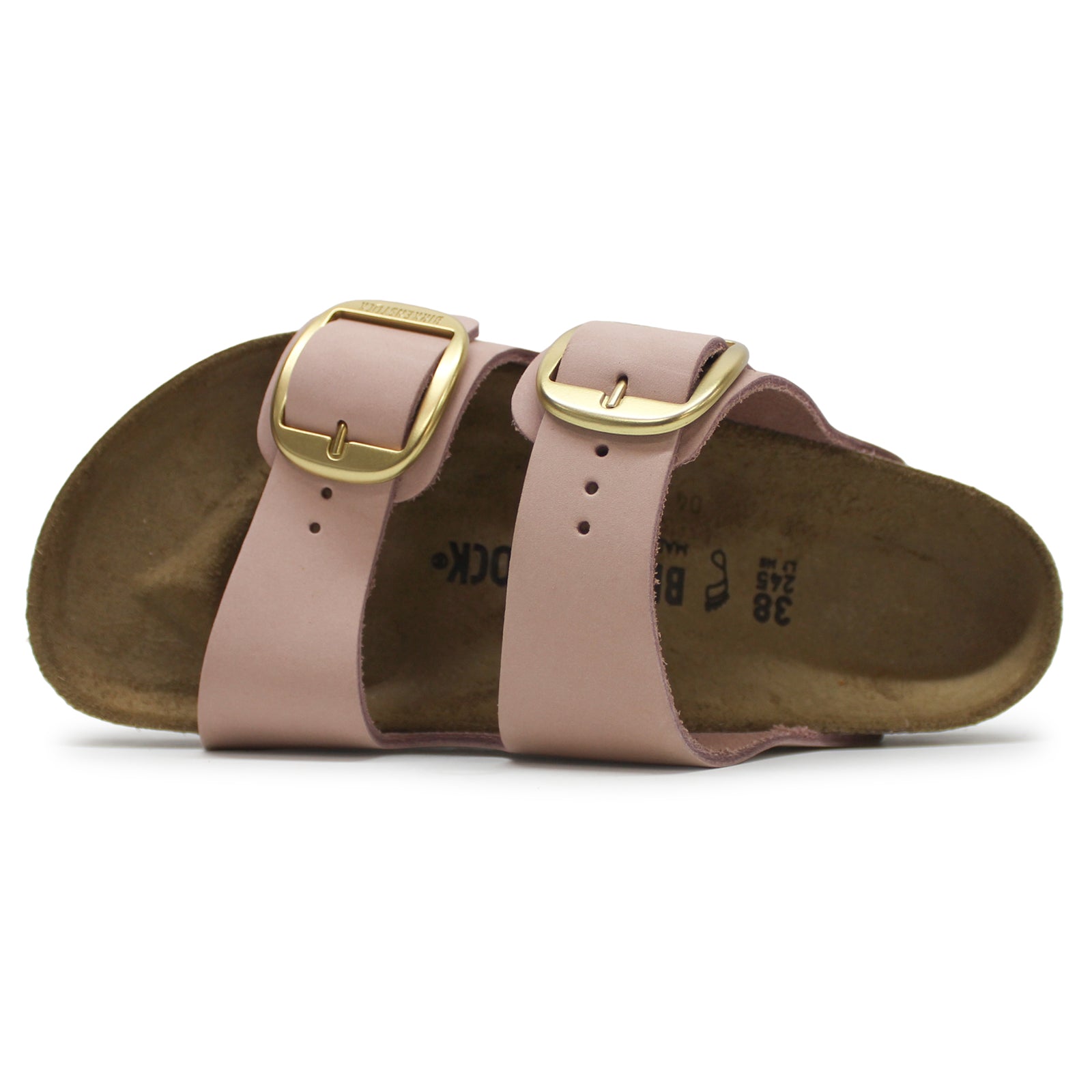 Birkenstock Arizona Big Buckle Nubuck Leather Unisex Sandals#color_soft pink