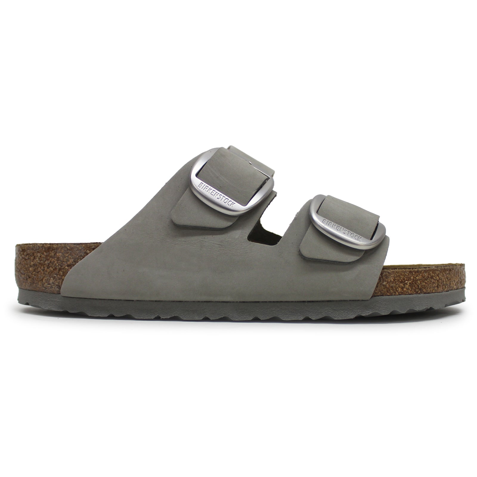 Birkenstock Arizona Big Buckle Nubuck Leather Unisex Sandals#color_dove gray