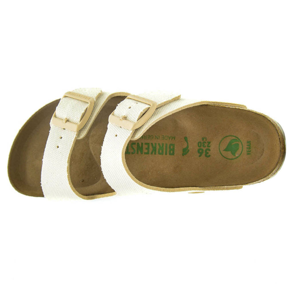 Birkenstock Arizona Rivet Logo Textile Unisex Sandals#color_eggshell