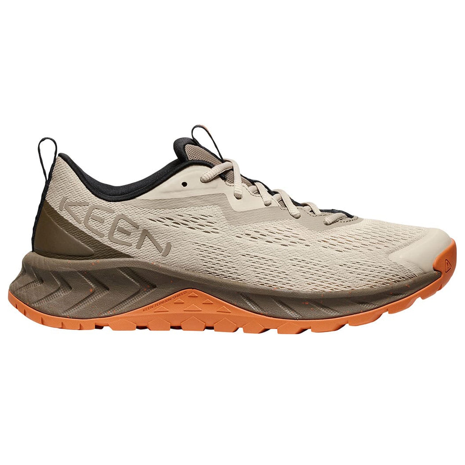 Keen Versacore Speed Textile Synthetic Mens Trainers#color_plaza taupe gold flame