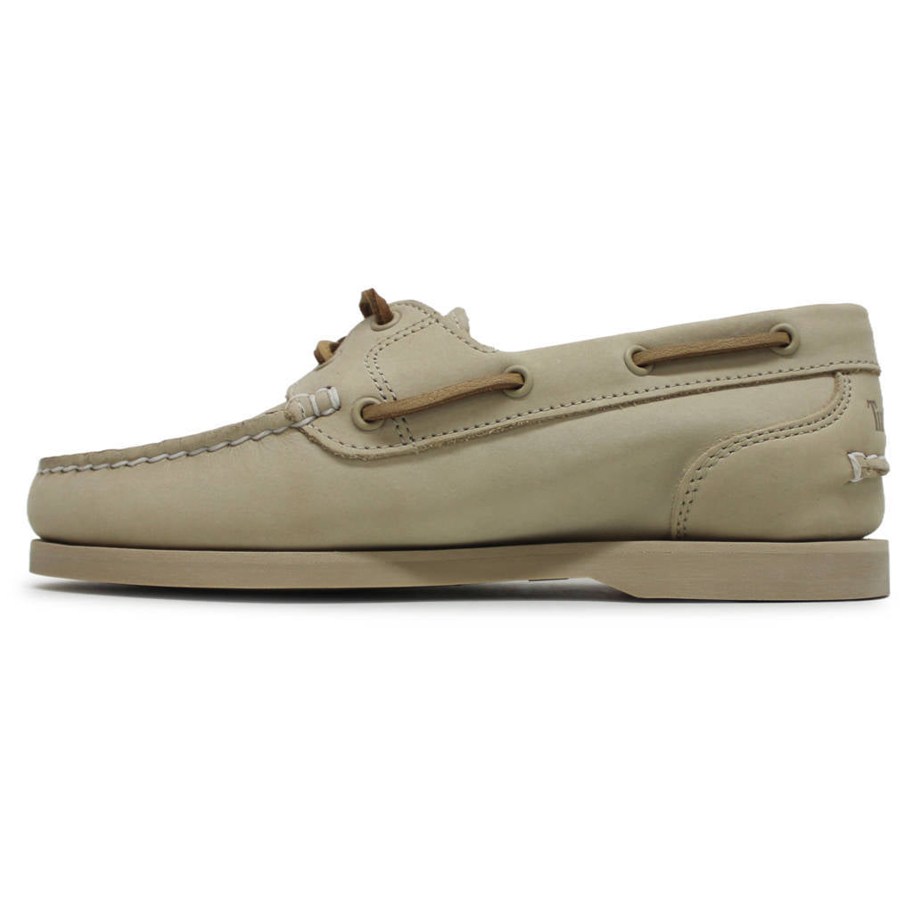 Timberland Classic Boat Nubuck Leather Womens Shoes#color_light beige