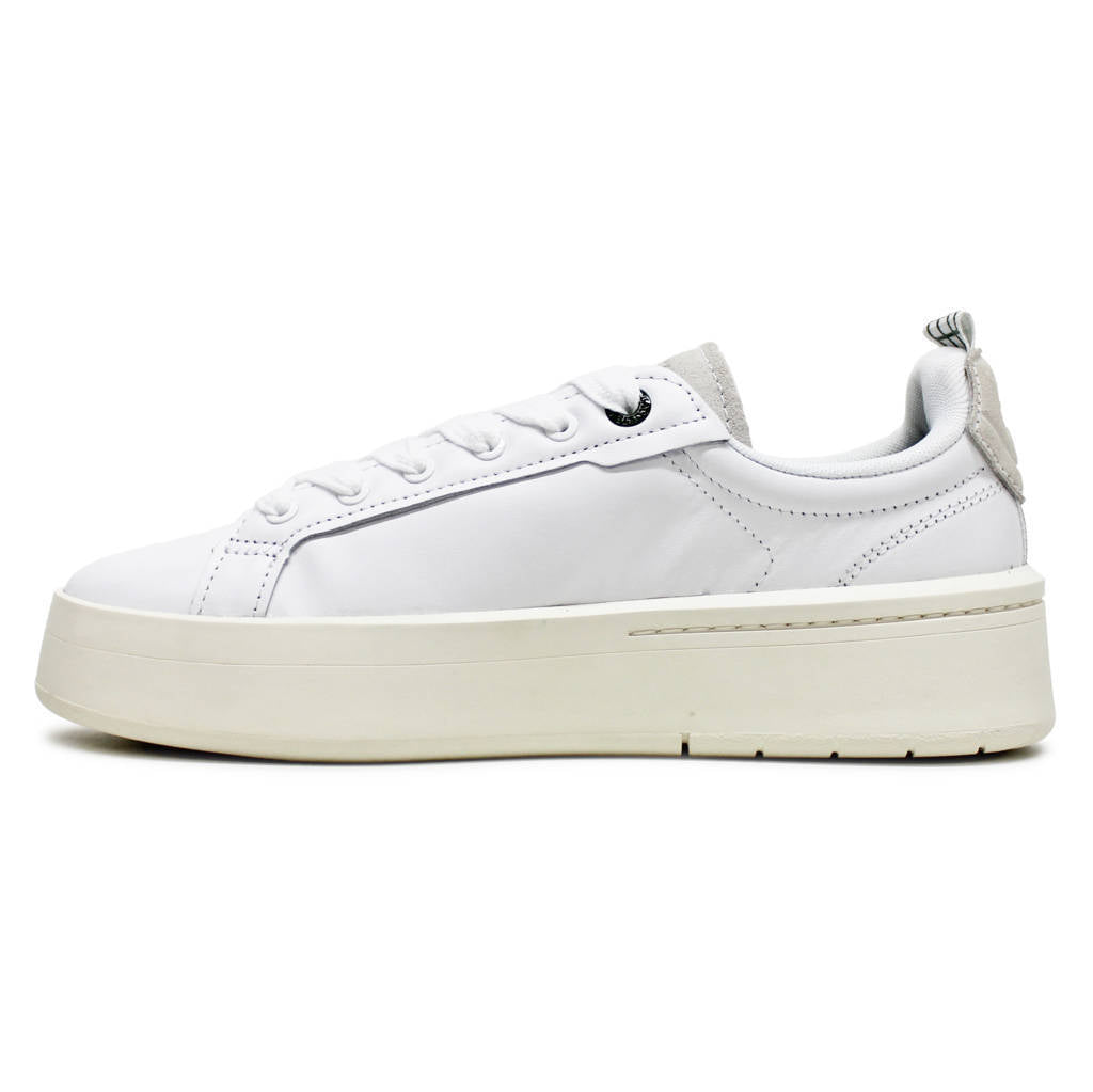 Lacoste Carnaby Platform Leather Womens Trainers#color_white off white