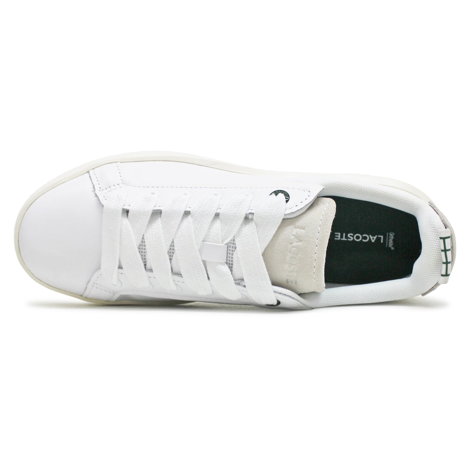Lacoste Carnaby Platform Leather Womens Trainers#color_white off white