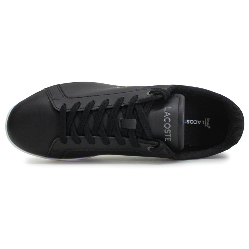 Lacoste Carnaby Pro BL Leather Synthetic Mens Trainers#color_black white