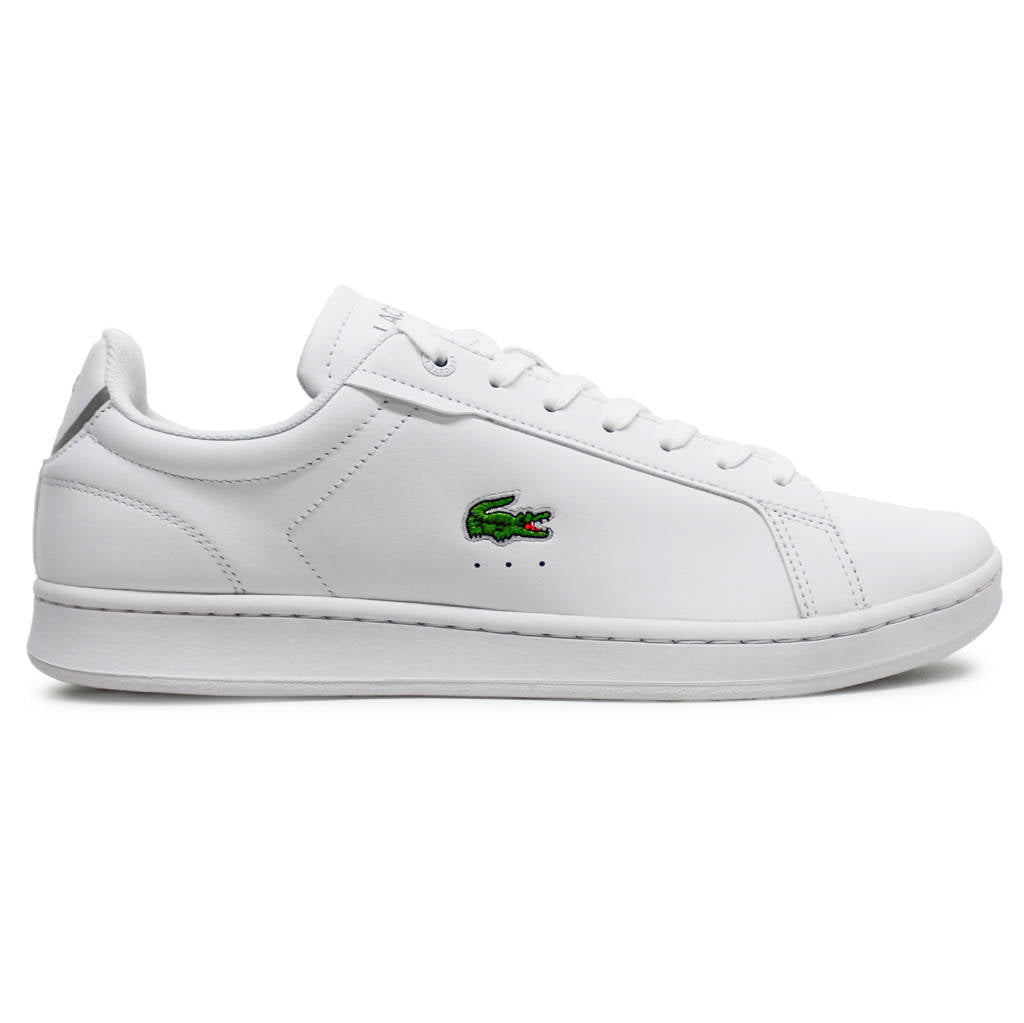 Lacoste Carnaby Pro BL Leather Synthetic Mens Trainers#color_white white