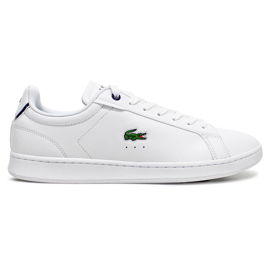 Lacoste Carnaby Pro BL Leather Synthetic Mens Trainers#color_white navy