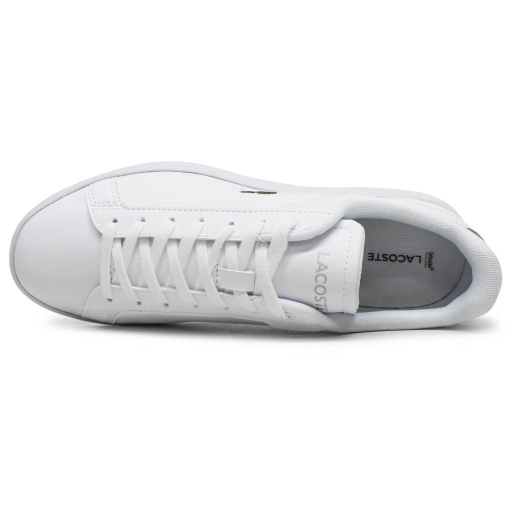 Lacoste Carnaby Pro BL Leather Synthetic Womens Trainers#color_white white