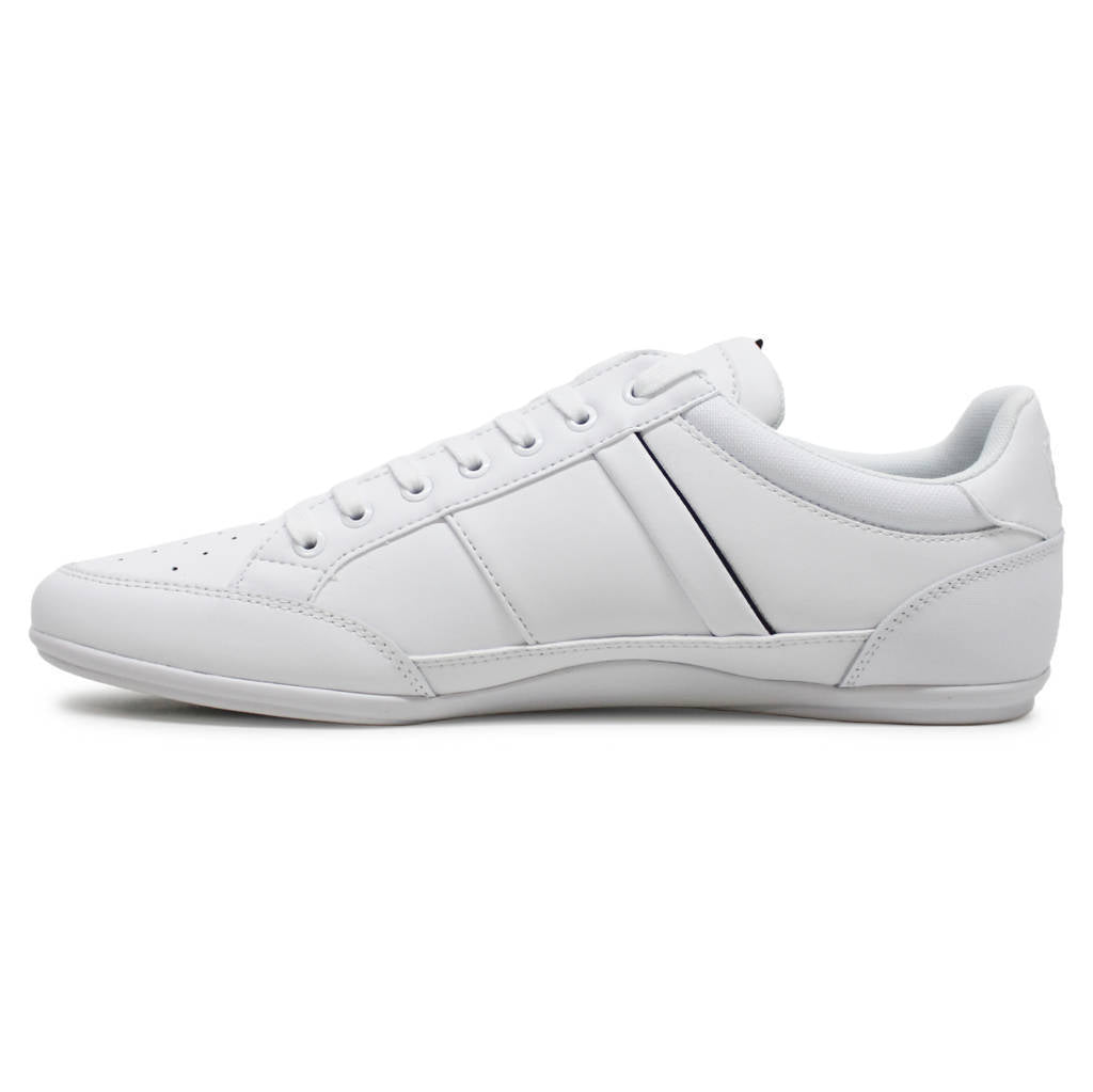 Lacoste Chaymon Leather Synthetic Mens Trainers#color_white black