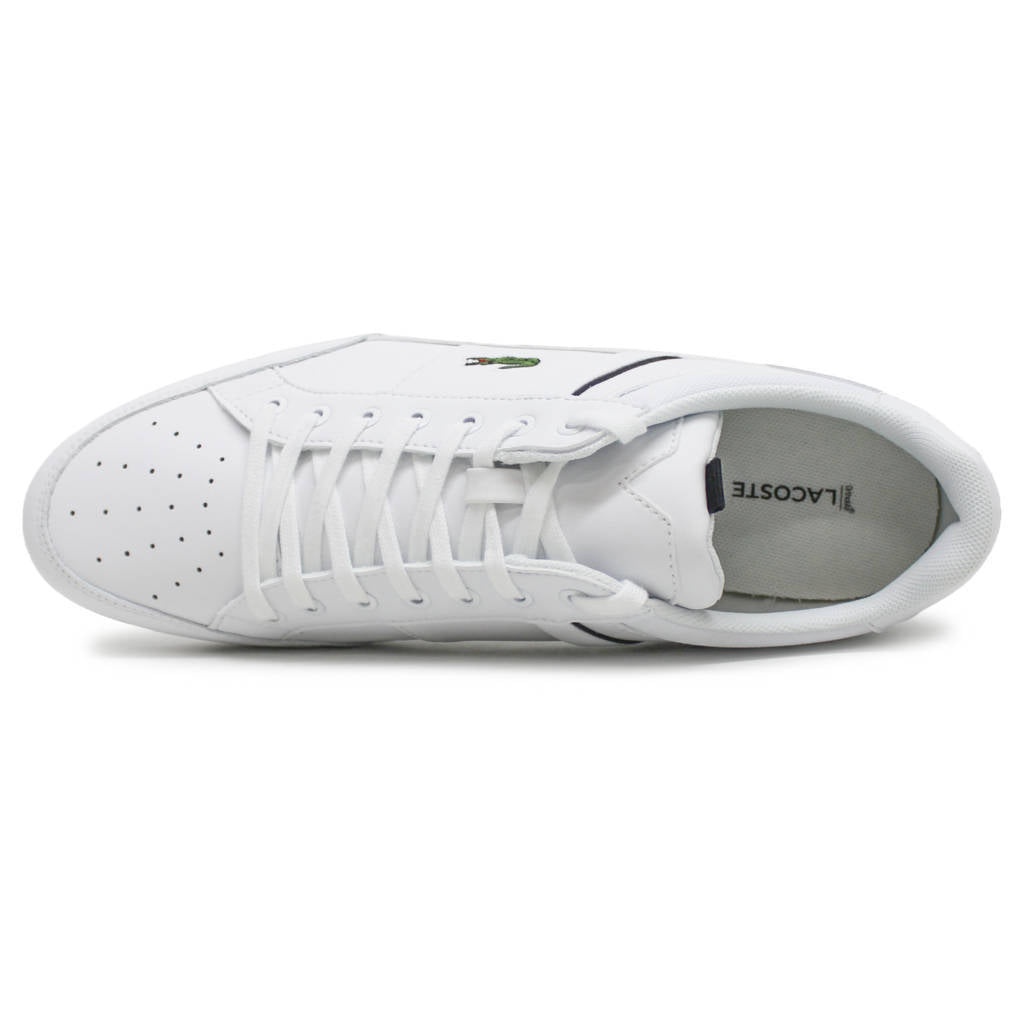 Lacoste Chaymon Leather Synthetic Mens Trainers#color_white black