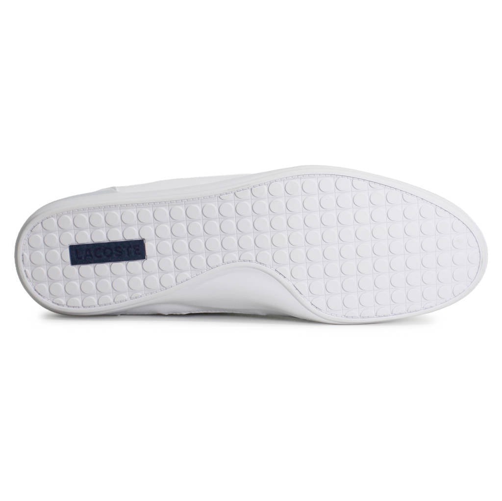 Lacoste Chaymon Textile Synthetic Mens Trainers#color_white navy red