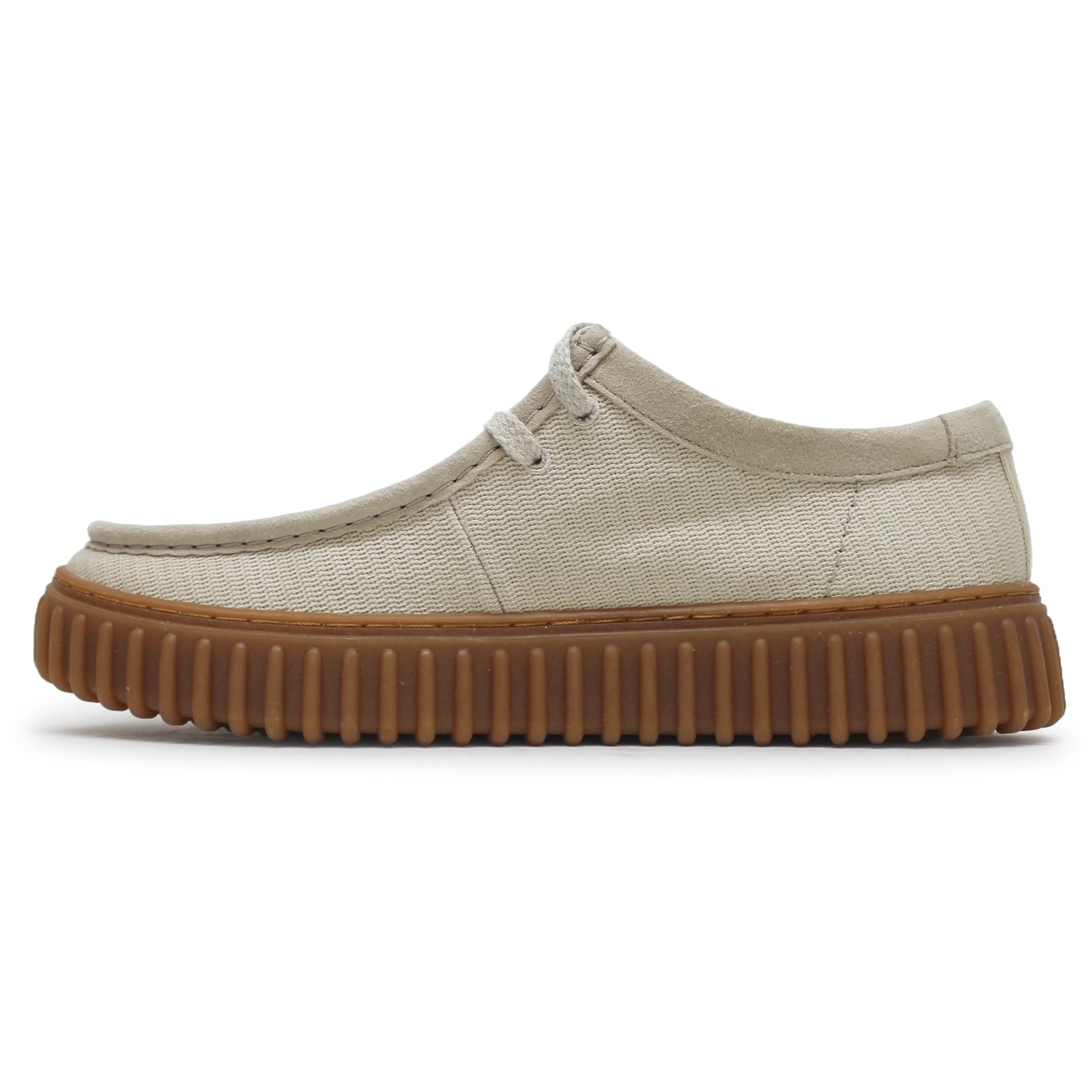 Clarks Torhill Lo Textile Mens Shoes#color_off white