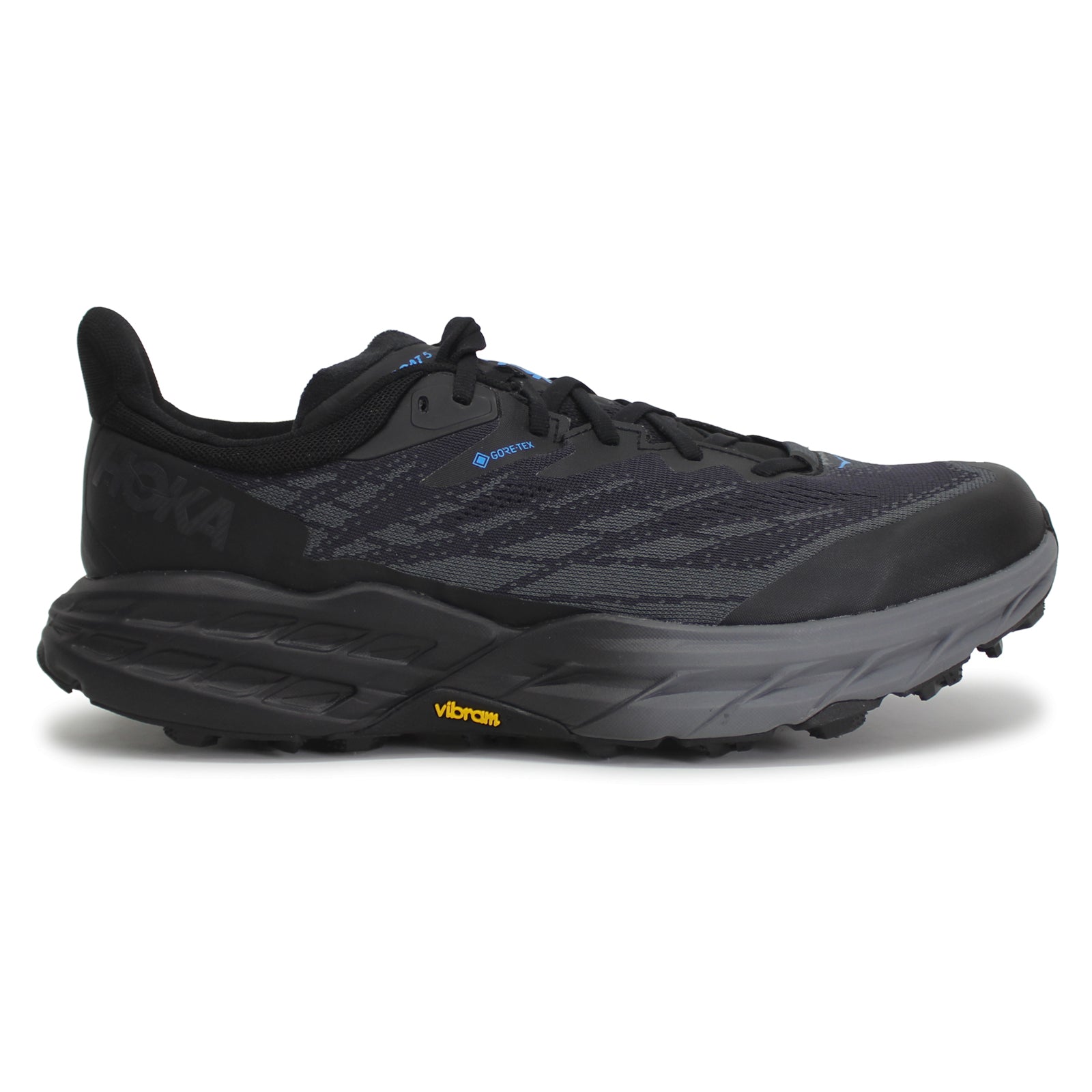 Hoka Speedgoat 5 GTX Spike Textile Synthetic Mens Trainers#color_black black