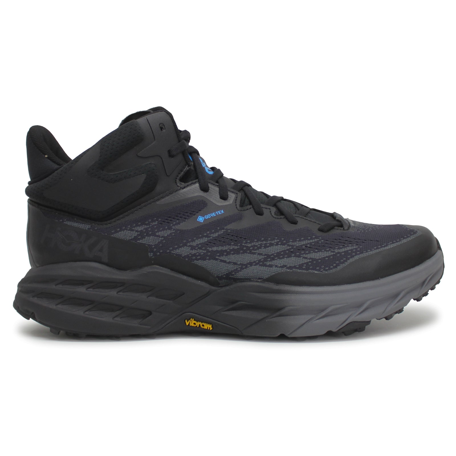 Hoka Speedgoat 5 Mid GTX Textile Synthetic Mens Trainers#color_black black