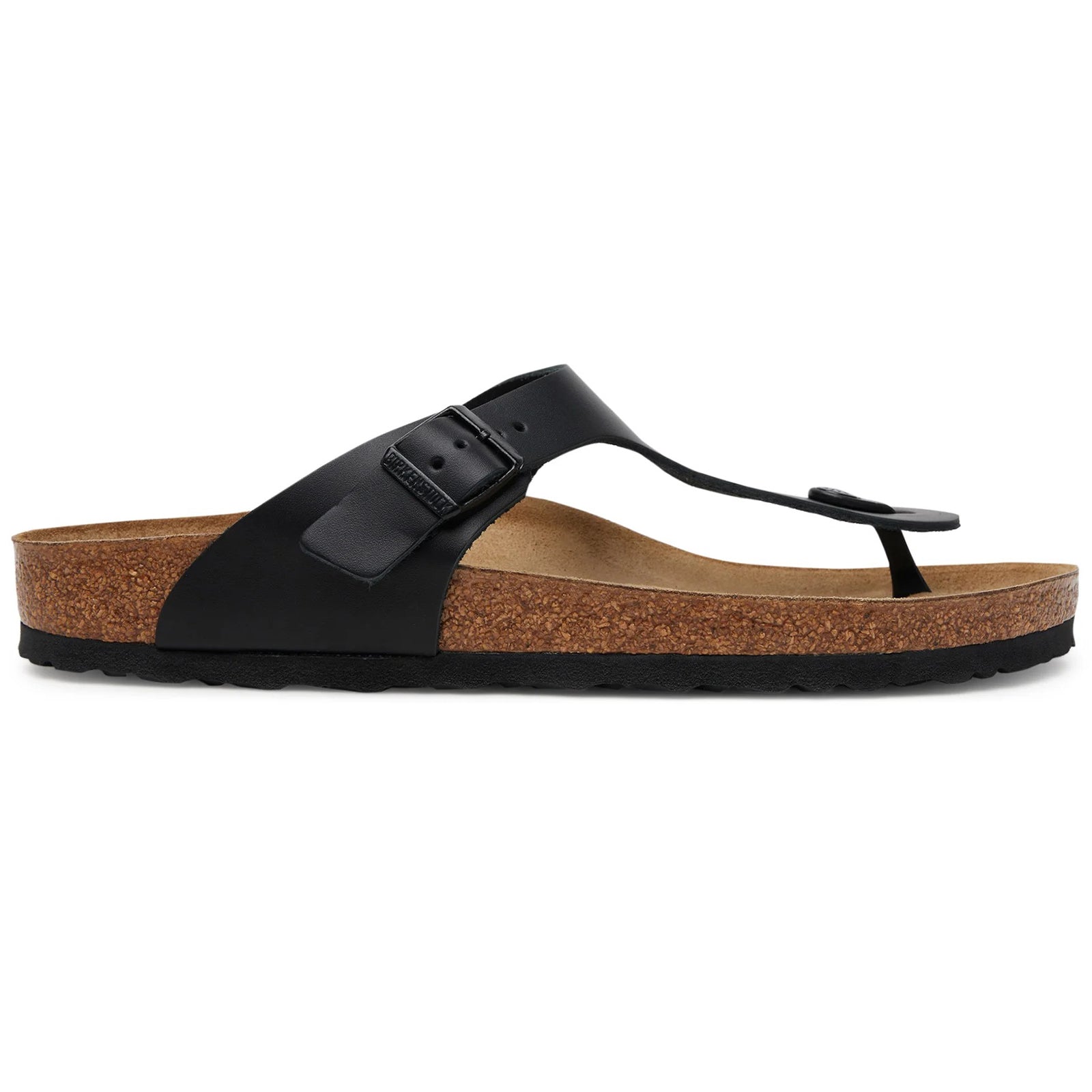 Birkenstock Gizeh BS Natural Leather Unisex Sandals#color_black black