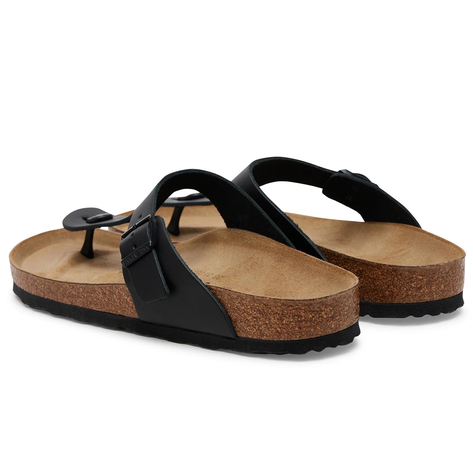 Birkenstock Gizeh BS Natural Leather Unisex Sandals#color_black black