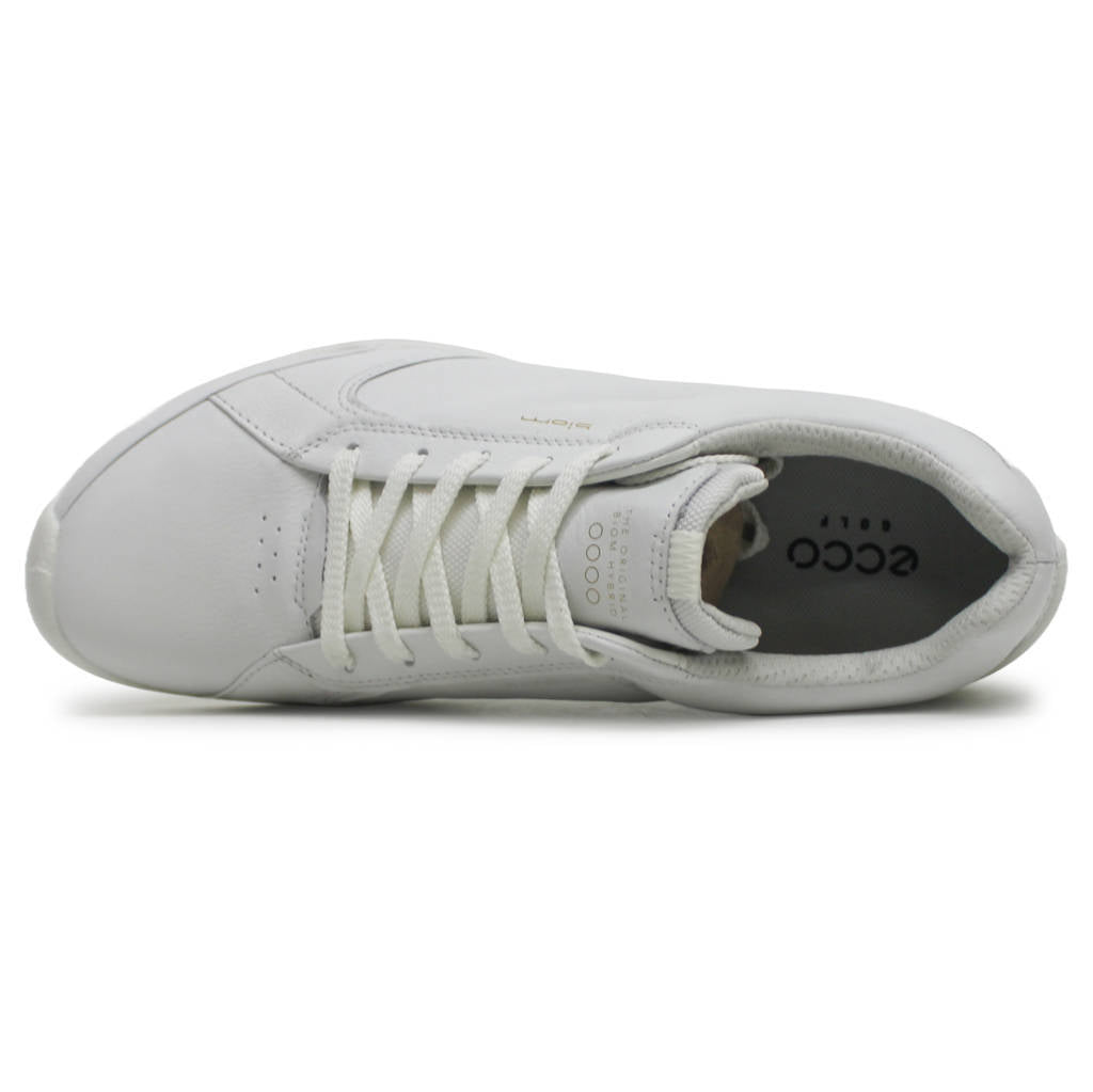 Ecco Golf Biom Hybrid Leather Womens Trainers#color_white