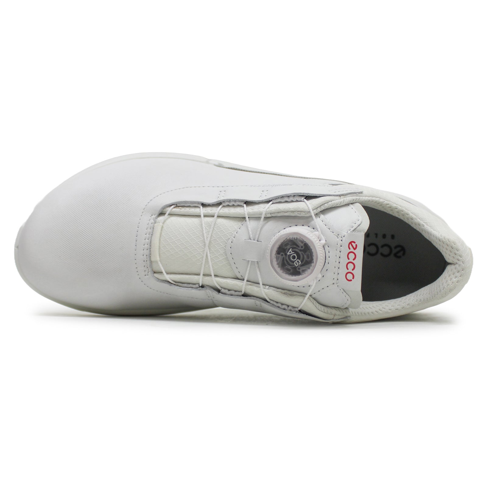 Ecco Golf Biom H4 108613 Leather Womens Trainers#color_white concrete