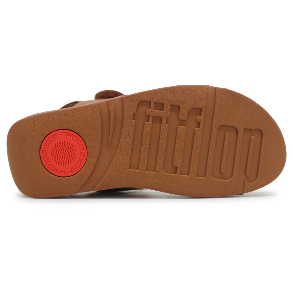FitFlop Lulu Adjustable Back Strap Leather Womens Sandals#color_light tan